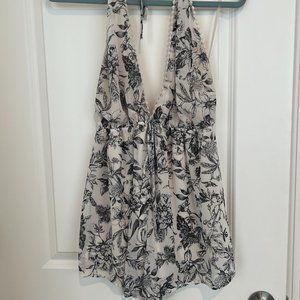 Black & White Halter Romper Size S/M